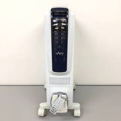 ss7979　デロンギ オイルヒーター QSD0712-MB ホワイト 7枚フィン 1200W 3～8畳 DeLonghi キャスター付 ヒーター 暖房 白 タイマー ストーブ 静か クリーン オイルヒーター 中古の画像