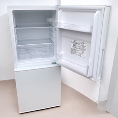 ニトリ 冷蔵庫 106L NTR-106WH ホワイト 2ドア 右開き 単身向け 冷凍冷蔵庫 白 コンパクト クリーニング済み 2021年製 訳ありの画像
