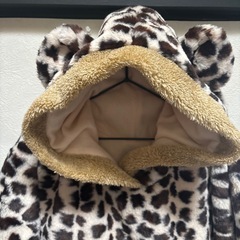 豹柄　厚手　子供　ポンチョ　耳　しっぽ　の画像