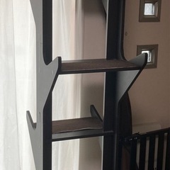 美品　キャットタワー　猫タワー　木製　キャットシェルフ　　シェルフ　家具調　棚の画像
