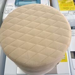 ☆収納スツール 椅子 直径330mm 深さ320mm 高さ370mm アイボリー イス ふた付き 丸いす 札幌市 豊平区 平岸店の画像