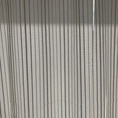 ニトリ/ホワイト・ストライプレースカーテン（お値下げしました）の画像