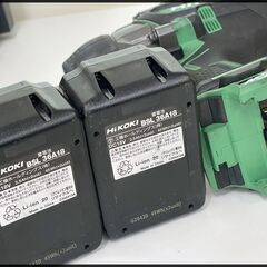 中古 Hikoki 36V インパクトレンチ WR36DA 2XP マルチボルト バッテリー BSL36A18 x 2個の画像