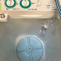 A2510-544 AQUA ニ槽式洗濯機 AQW-N401 2022年製 4kg 動作確認済み キズ 汚れありの画像