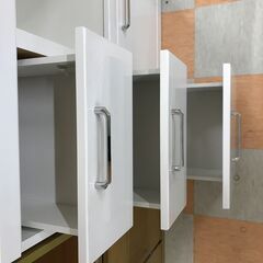 【ジャングルジャングル石川金沢店】  キッチンボード 白 W80×D40×H180 クリーニング済み												の画像