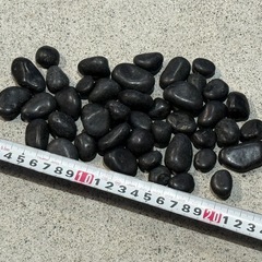 A624◇黒玉石◇黒玉砂利◇重さ約36kgまとめて◇庭石の画像