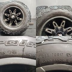 【BF Goodrich All-Terrain T/A KO2 LT 265/70R17】夏タイヤ【PRD OFFROAD RD6 17インチ 9J5HPCD114.3-12】バリ溝 旧チェロキー等 (MTG969)クレジットカード QRコード決済可能の画像