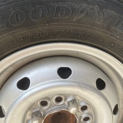 タイヤ　スチールホイール　4本セット　145/80r12 goodyear cargo pro　　　　　の画像