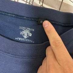DESCENTE ネイビー　 綿ポリ混　ロングスリーブTシャツ　ゆるダボの画像