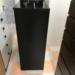 【ジャングルジャングル石川金沢店】  5段チェスト 黒 W80×D45×H117 クリーニング済み												の画像
