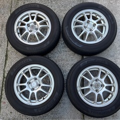 タイヤ付きアルミホイール　4本セット　185/65r14の画像