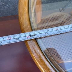 ラタン　ガラス　テーブル　②の画像