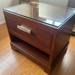 【中古】木製　サイドテーブル　オシャレの画像
