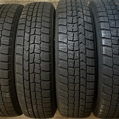 バリ山 155/65R14 ダイハツ純正スタッドレスタイヤホイールセット 2021年製造 4本の画像