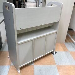 【ジャングルジャングル石川金沢店】  マガジンラック ホワイト W64×D28×H80 クリーニング済み												の画像