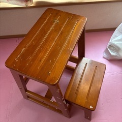 安定感のある踏み台/木製/階段付きステップの画像
