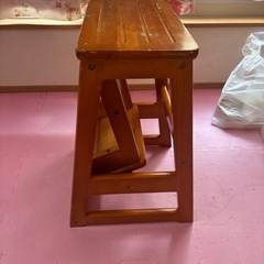 安定感のある踏み台/木製/階段付きステップの画像