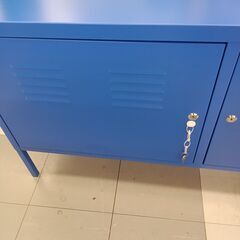 ★リユースのサカイ千葉中央店★  キャビネット ブルー H63×D40×W118 クリーニング済み TC5050の画像