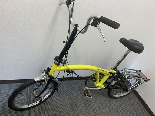 ブロンプトン（BROMPTON）」イエロー 黄色　折りたたみ自転車