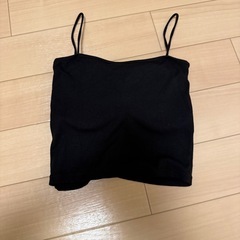 nugu ブラトップ　ボリュームパッドサイドシャーリングキャミソールクロップドトップの画像