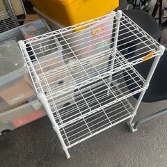 リサイクルショップどりーむ荒田店　No5020 メタルラック　コンパクト　白の画像