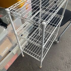 リサイクルショップどりーむ荒田店　No5020 メタルラック　コンパクト　白の画像
