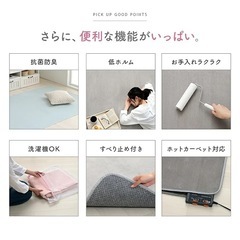 ラグ 洗える ラグマット 【 なめらかタッチラグ 92×185cm 】 ラグ 床暖房 ウォッシャブル 軽量 さらふわ オールシーズン フランネル カーペット ラグ の画像