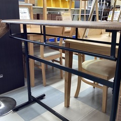 ⭐️春日市⭐️カウンター&チェアセット⭐️省スペース⭐️木目調⭐️ナチュラル⭐️定価14,800円⭐️No2095の画像