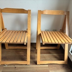 木製椅子　2脚の画像