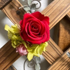 プリザーブドフラワー　バラ　ローズ　アイアン　インテリア　オブジェ　アンティーク　ハンドメイド　の画像