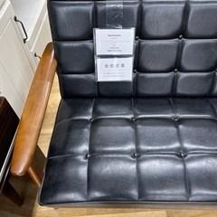 karimoku カリモク 2人掛けソファー 家具 ソファー ブラック×ブラウン のご紹介です！の画像