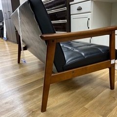 karimoku カリモク 2人掛けソファー 家具 ソファー ブラック×ブラウン のご紹介です！の画像