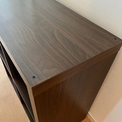 イケアKALLAX シェルフユニット　ブラックブラウンの画像