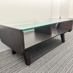 ★大塚家具★　ガラスローテーブルの画像