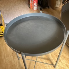 丸形物置き台☆鉄製台☆丸皿形☆棚☆サイドテーブル☆雑貨の画像