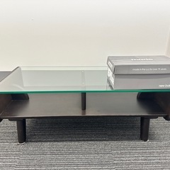 ★大塚家具★　ガラスローテーブルの画像