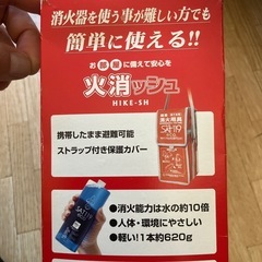 簡易消火用具☆火消ッシュ.ショルダータイプ☆イースロー手投げ消火弾☆未使用品☆携帯消火用具☆防災用品の画像