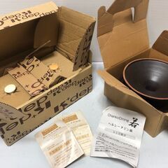 ☆【未使用まとめ売り】ケデップ セラウェア ミニポット 2P 耐熱セラミック クリーム＆オレンジ ヘルシータジン鍋 キッチン(NF251023)382-66の画像
