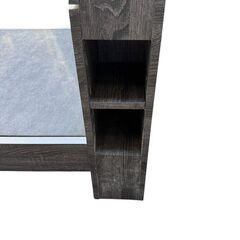 モダンデザイン ベッドフレーム シングル 棚付き キャビネット 平置き コンセント LEDライトの画像