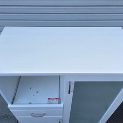 ★ 幅80cm ★ レンジボード ニトリ コパン T 80MRB WH キッチンボード ダイニングボード キッチン収納 レンジ台 カップボード 食器棚の画像