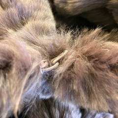 K2510-330 ポンチョ ファー ブラウン サイズ表記なし 中古美品の画像