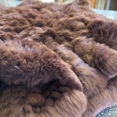 K2510-330 ポンチョ ファー ブラウン サイズ表記なし 中古美品の画像