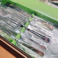 紅梅　大皿　銘々皿　揃　銀仕上製品の画像