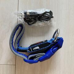 犬 S 光る首輪 ライトアップ 首輪 充電式LED 点滅 調節可能 USBの画像
