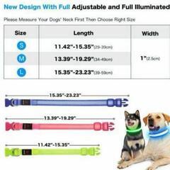 犬 S 光る首輪 ライトアップ 首輪 充電式LED 点滅 調節可能 USBの画像
