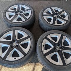 中古　トヨタ　プリウス純正　アルミホイール＆タイヤ　１７×７J　100/5H 　４本セットの画像
