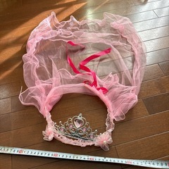 ハロウィン仮装ティアラレースピンクの画像