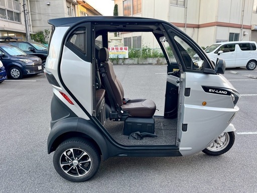 福山市　瀬戸町　EV-LAND ZINMA ジンマ 令和5年 電動トライク 側車付軽二輪 ３人乗り 3000W 100V充電可 普通免許 リモコンキー 走行980km 電動トゥクトゥク