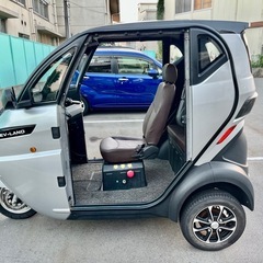 福山市　瀬戸町　EV-LAND ZINMA ジンマ 令和5年 電動トライク 側車付軽二輪 ３人乗り 3000W 100V充電可 普通免許 リモコンキー 走行980km 電動トゥクトゥクの画像