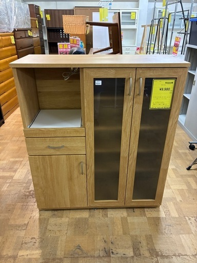 【ジャングルジャングル深井店】★レンジ台 茶 ブラウン キッチン家具 家具 堺市（中区 堺区 東区 西区 南区 北区）和泉市 河内長野市 富田林市 松原市 狭山市 深井 【FU2805】